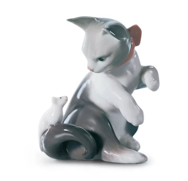 Котёнок и мышка — LLADRÓ 01005236, кадр фабричной галереи 1
