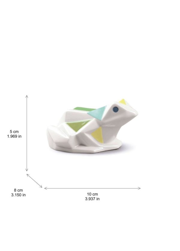 Лягушка — оригами, цветная версия — схема размеров — LLADRÓ 01009266